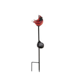 Snowbird Art Glass Solar Garden Stake styled for christmas home decor from Magnolias Home Decor