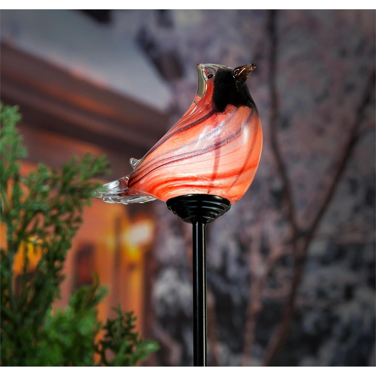 snowbird art glass solar garden stake, outdoor safe, for farmhouse christmas home decor from Magnolias Home Decor