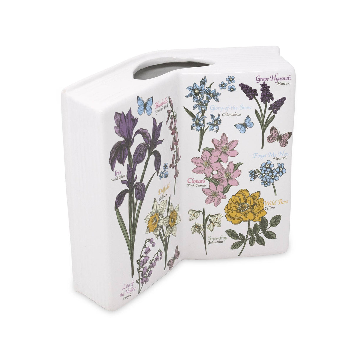 Wildflowers Open Book Vase