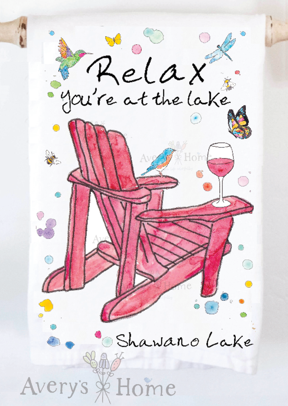 Relax At the Lake Tea Towel