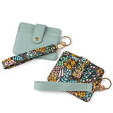 Black Floral Card Wallet