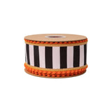 2.5" Fall Stripe Wired Dupioni Ribbon Bolt
