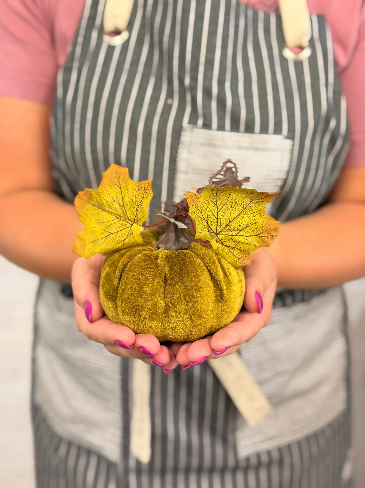 Olive Velvet Pumpkin
