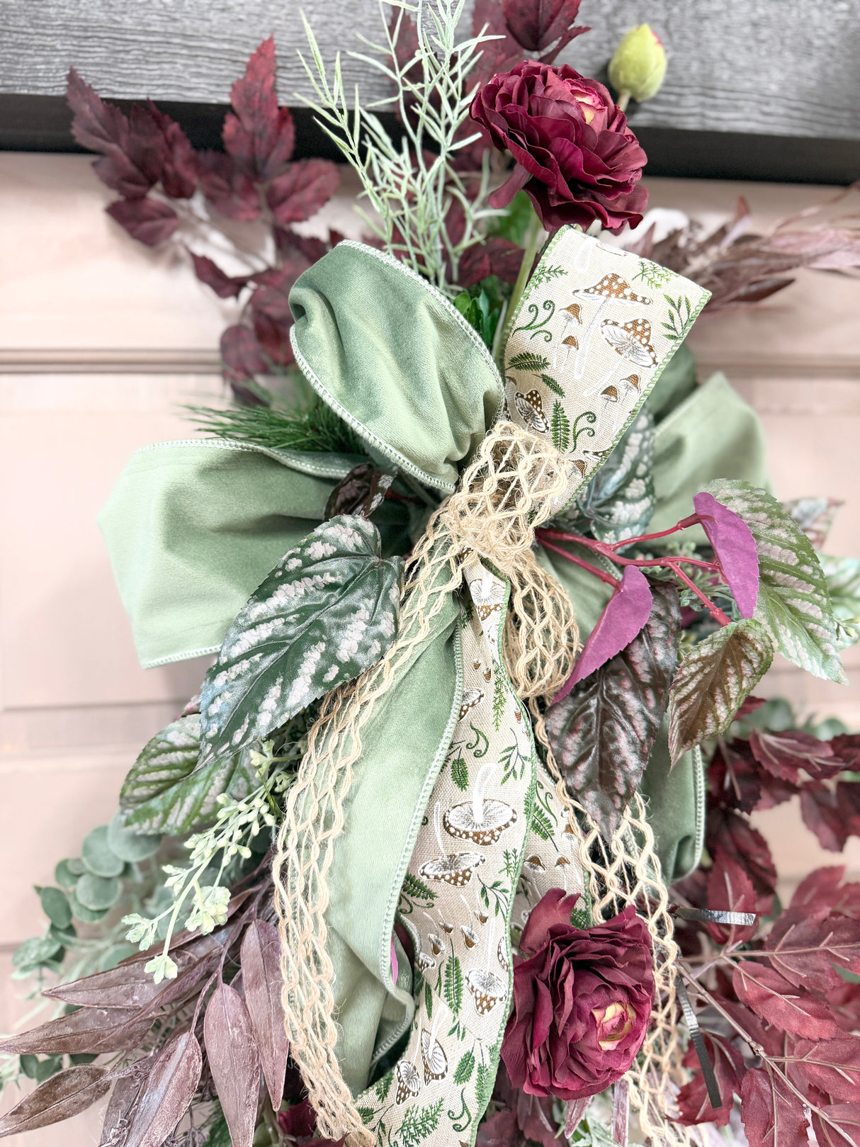 38" Sage Harvest Serenade Swag