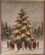 Gathering Around The Christmas Tree Wood Art