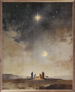Silent Night Nativity Wood Art