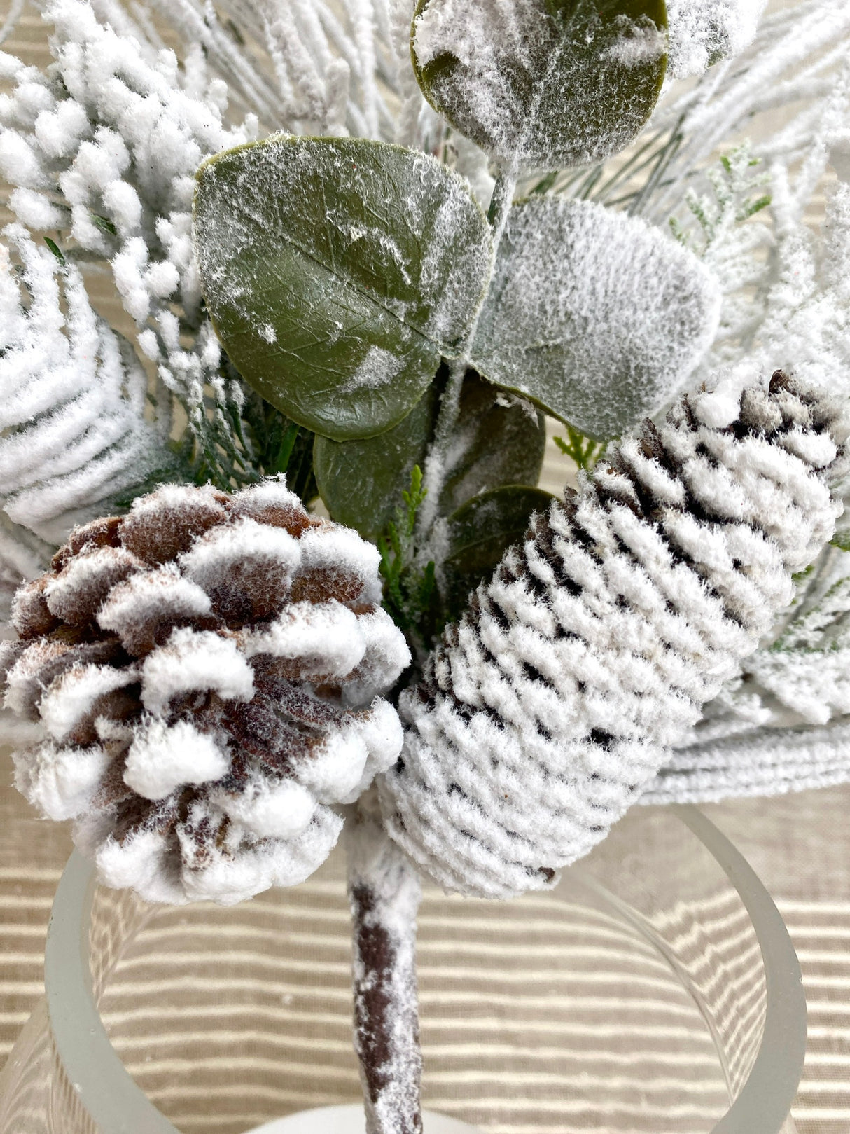 Snowy Winter Pine Spray