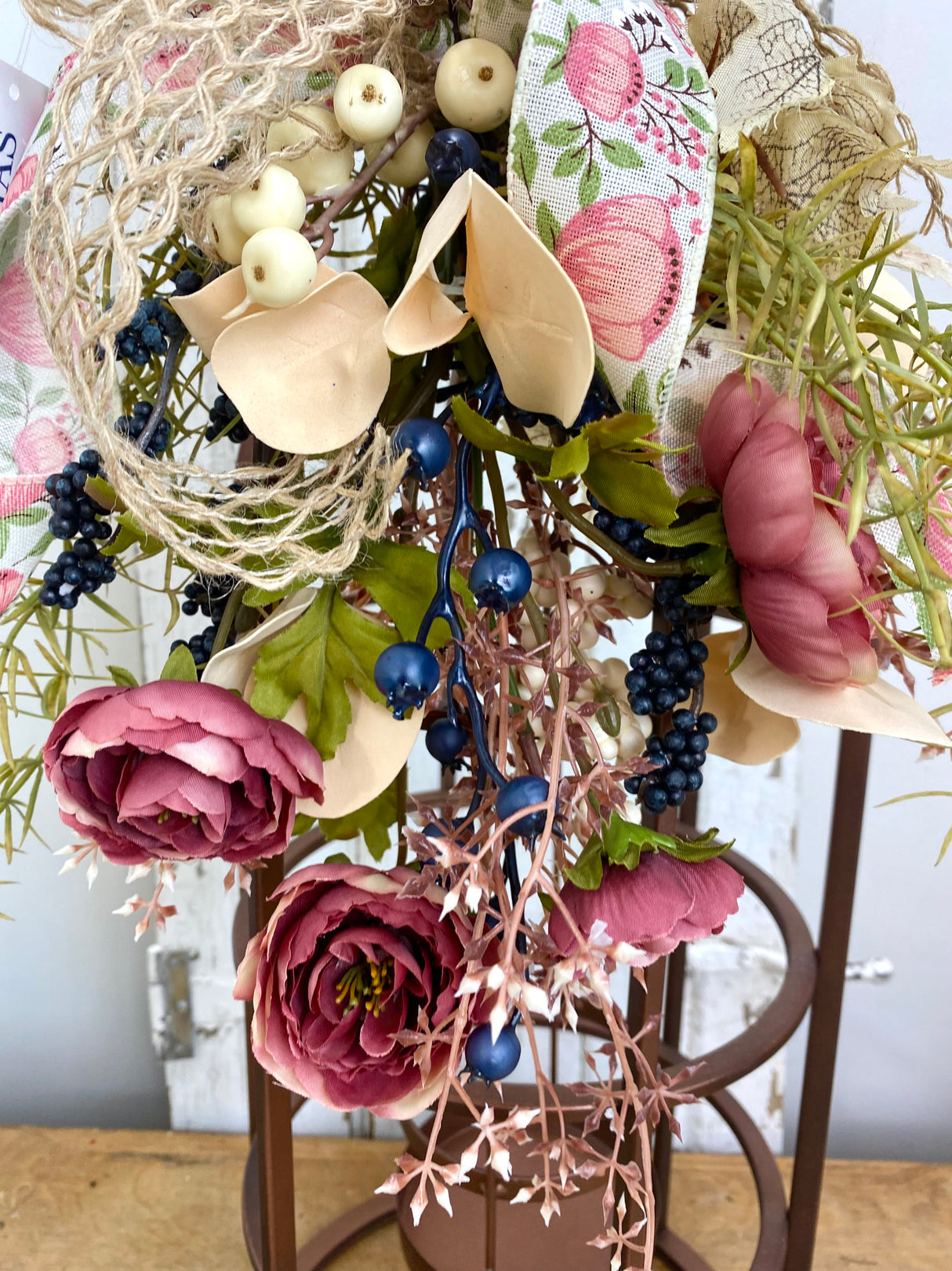10" Muted Meadow Lantern Swag