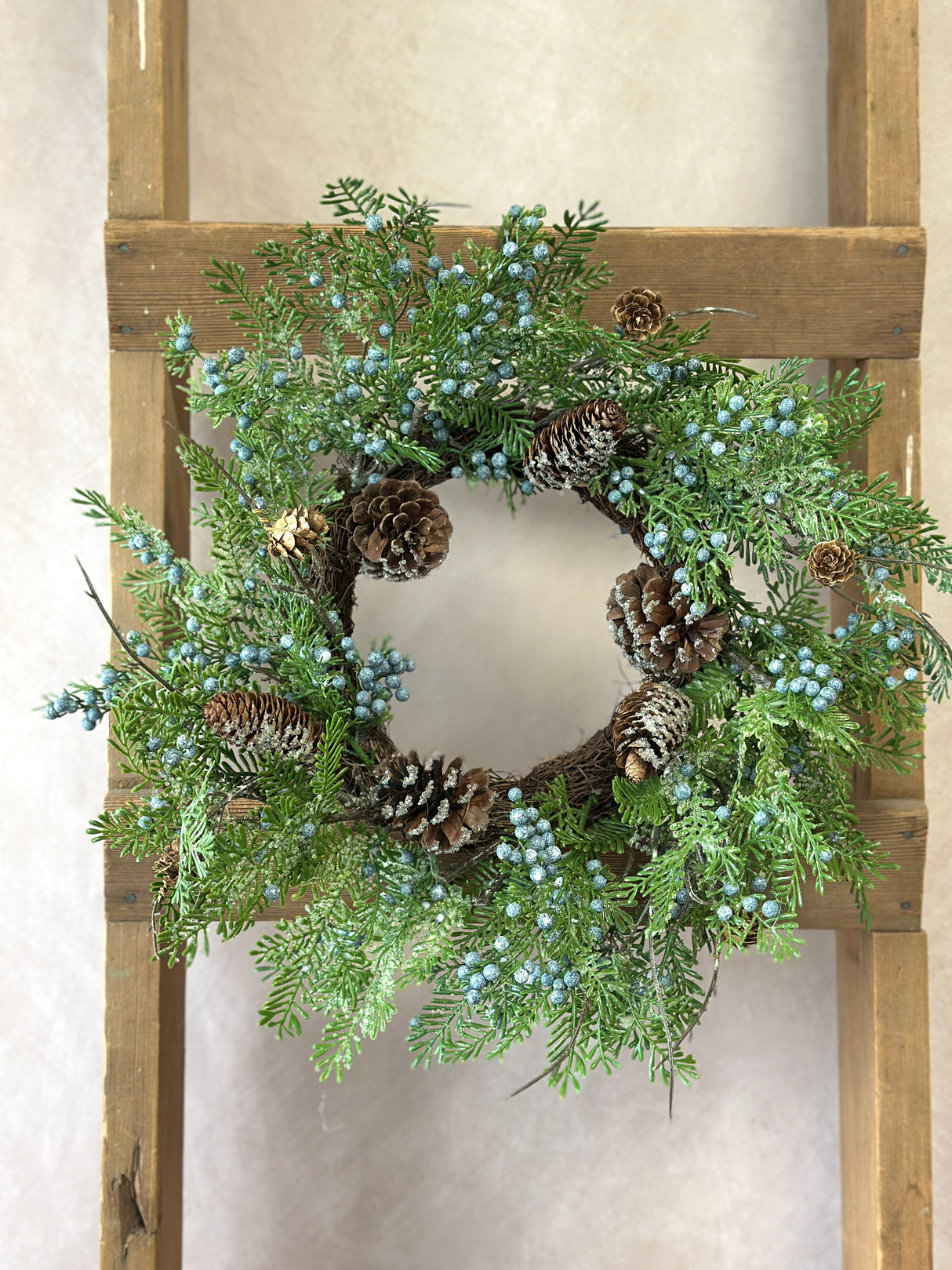 18" Winter’s Tale Pine Candle Ring