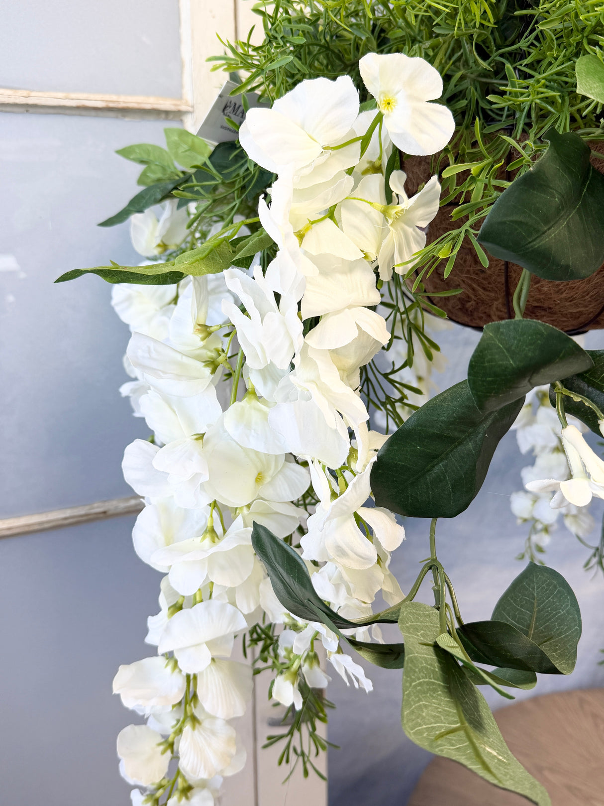 27" UV Protect Natural Charm Hanging Basket