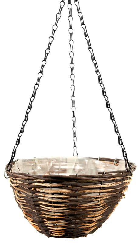 Round Wood Woven Hanging Basket, Whistler