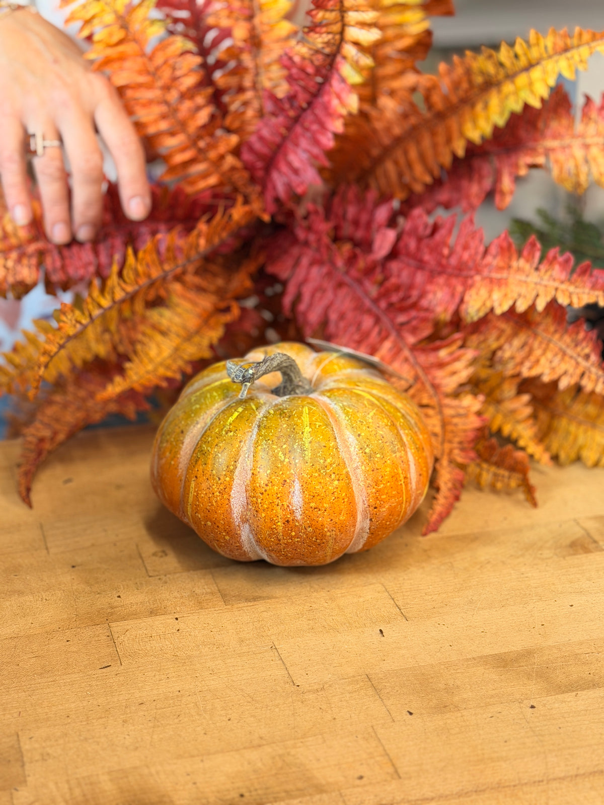 Orange & Green Vintage Farmstand Pumpkin - 2 Styles