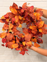 24" Turning Leaves Salal Wreath