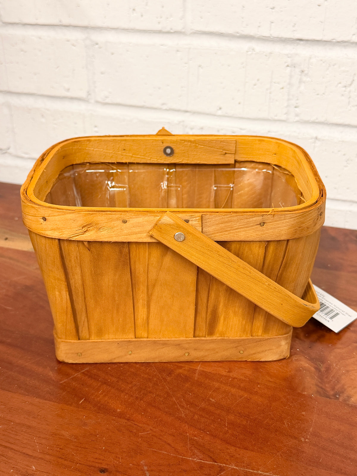 Slatwood Natural Basket with Handle & Liner - 3 Styles