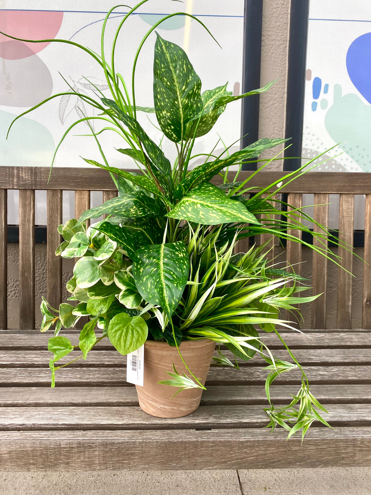 28" Restful Green Porch Pot