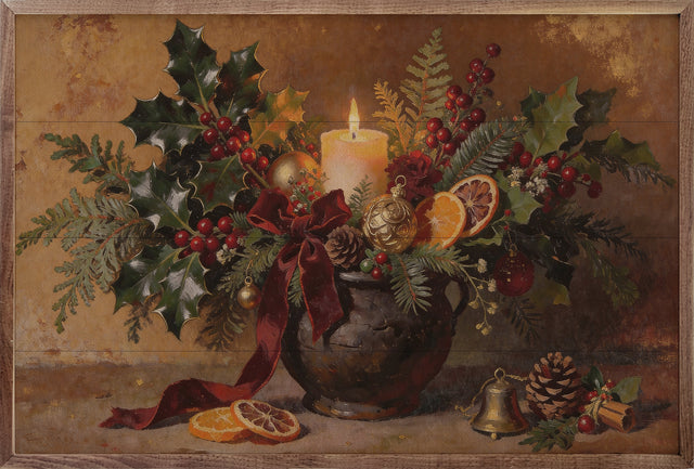 Holiday Hearth Arrangement Wood Art