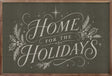 Home For The Holidays Typography Wood Art