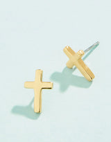 Splash Cross Stud Earrings