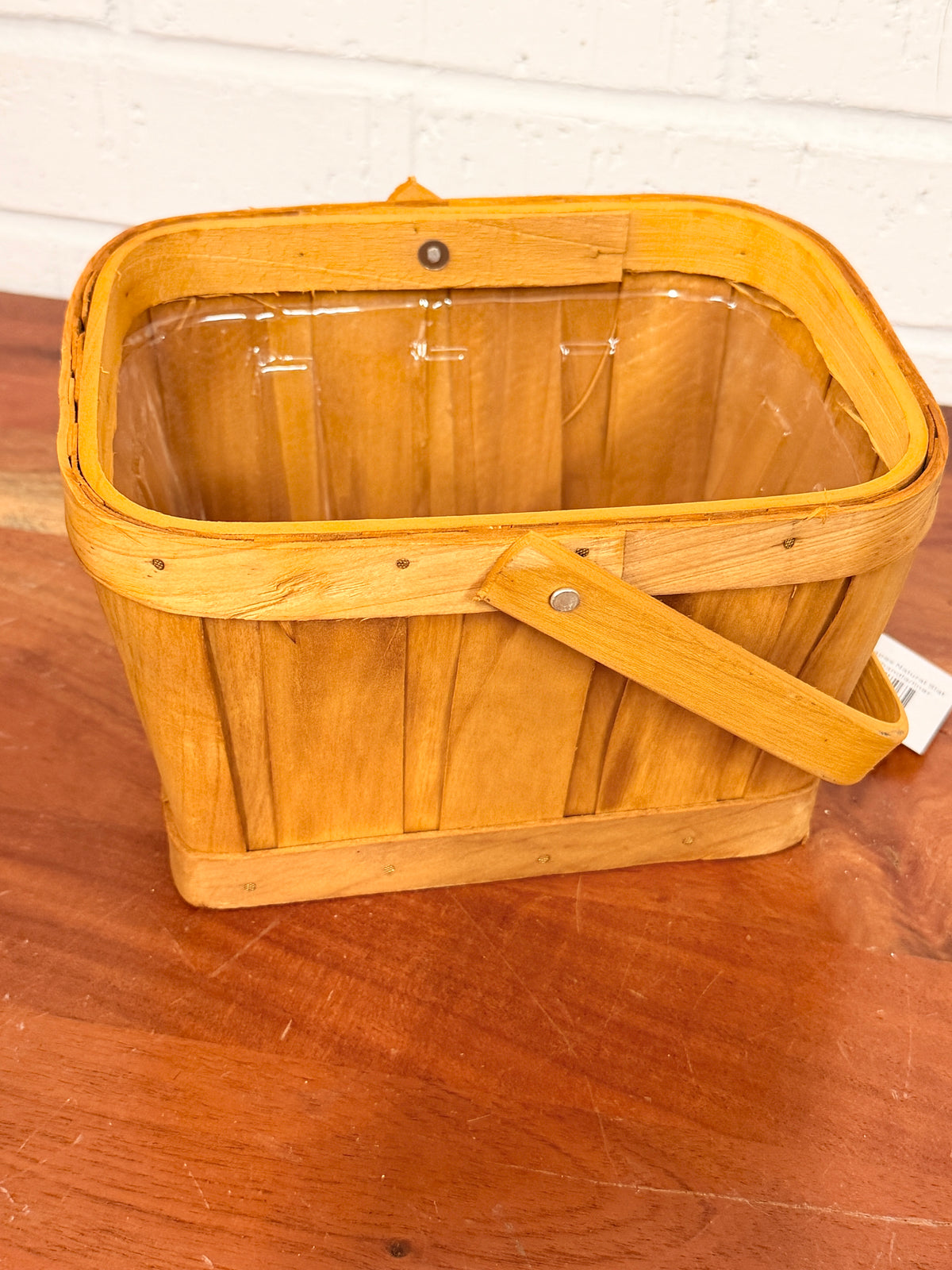 Slatwood Natural Basket with Handle & Liner - 3 Styles
