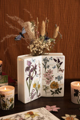 Wildflowers Open Book Vase