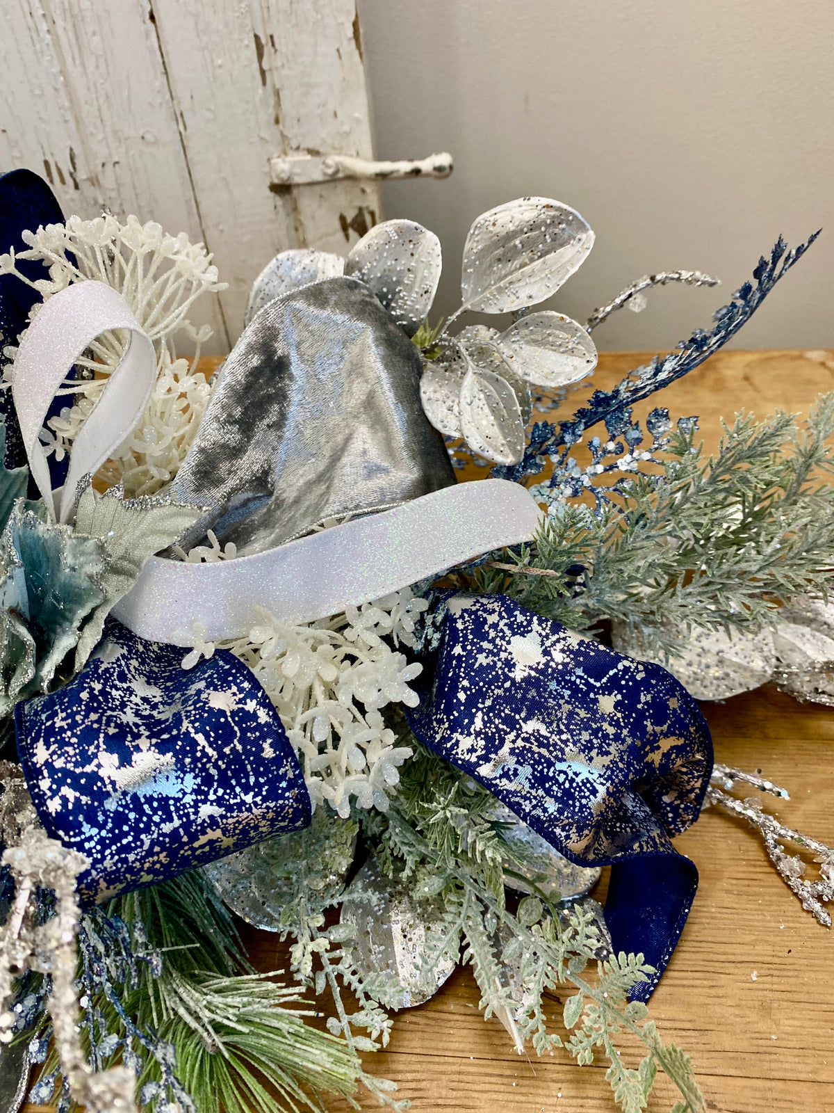 33" Frosted Holiday Grace Swag