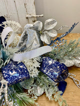 33" Frosted Holiday Grace Swag