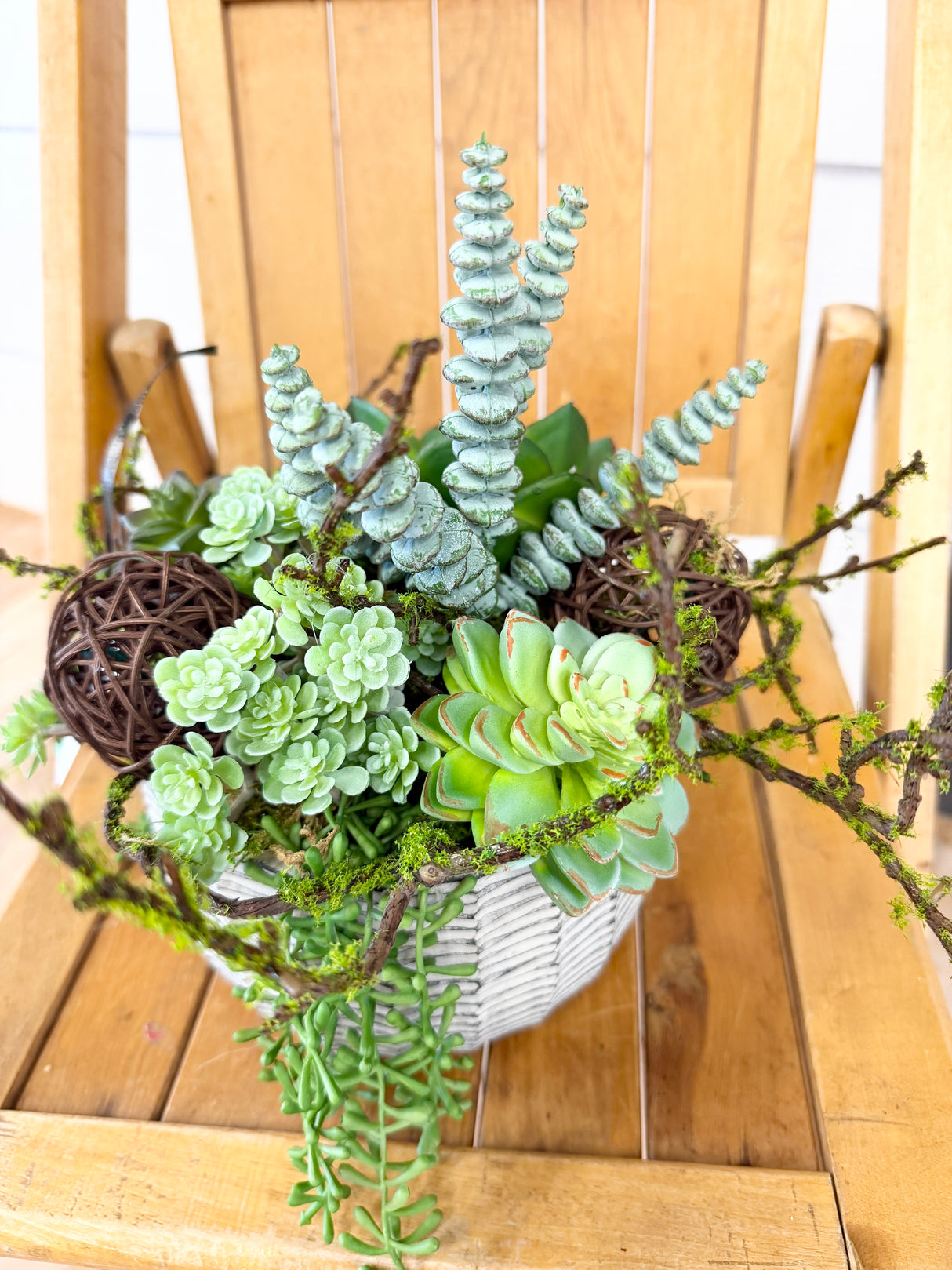 13" UV Protect Nestled In Nature Centerpiece