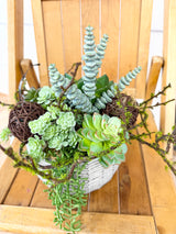 13" UV Protect Nestled In Nature Centerpiece