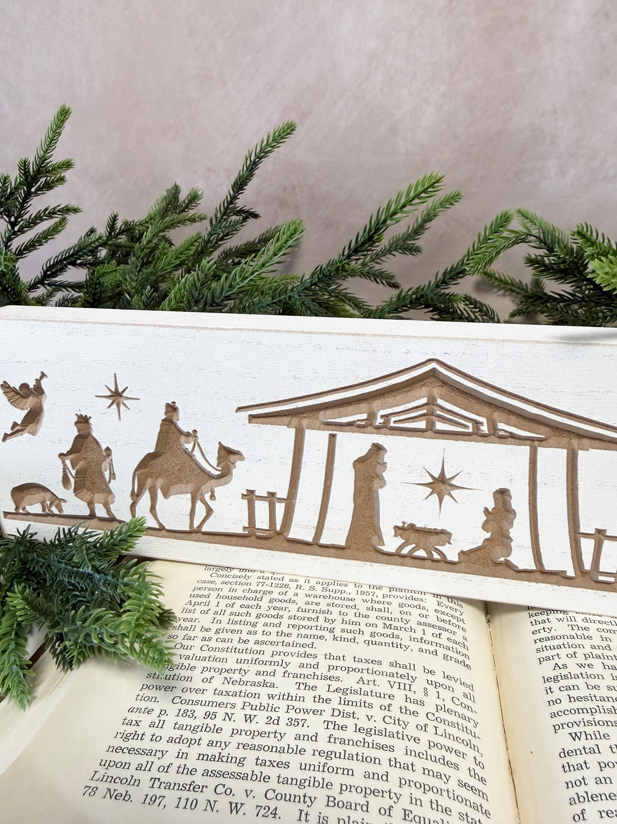 Wide Nativity Block Art