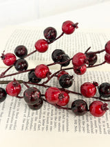 Red Burgundy Berry Spray