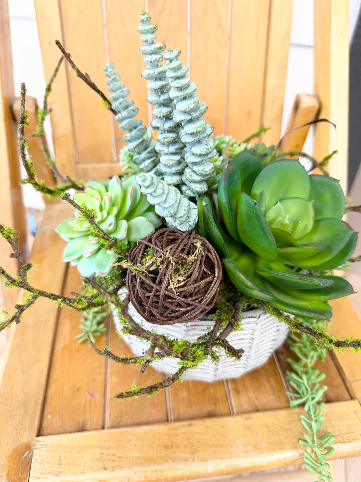 13" UV Protect Nestled In Nature Centerpiece