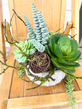 13" UV Protect Nestled In Nature Centerpiece