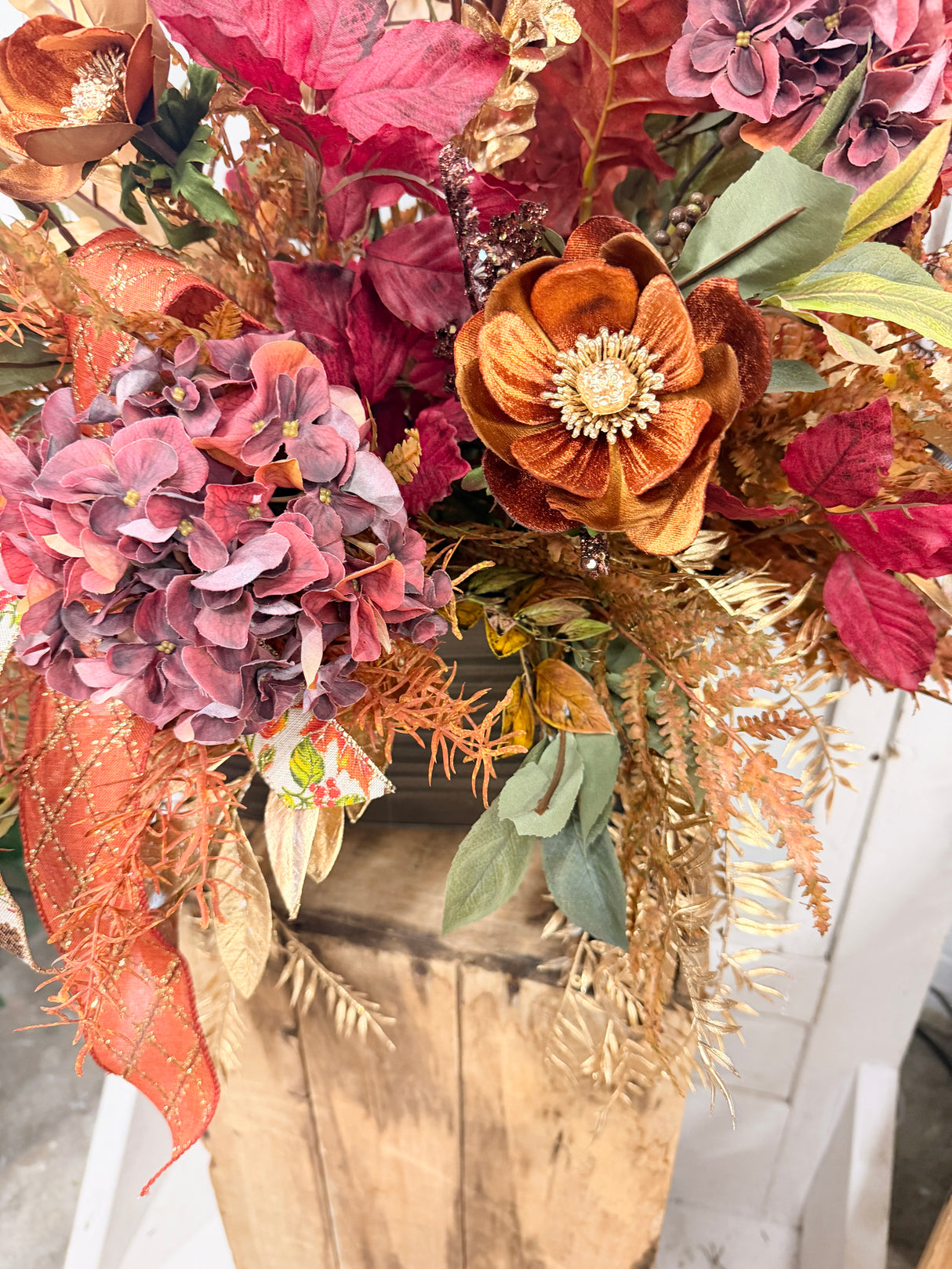 33" Fires of Fall Porch Pot