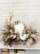 30" Gathering of Pumpkins Basket