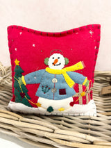 Handmade Snowman Pillow