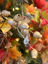 Antique Gold Metallic Berry Spray