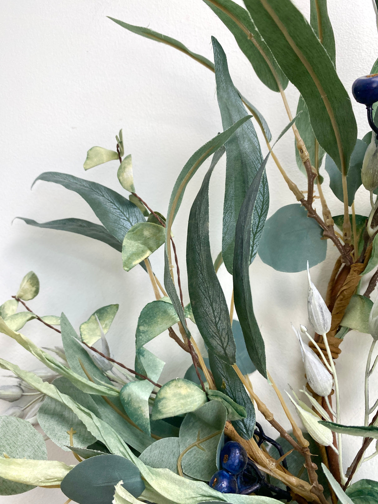 24" Eucalyptus Oats & Blueberry Wreath