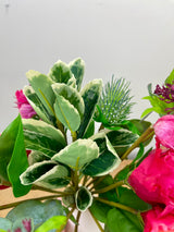 Fuchsia Real Touch Scabiosa & Lisianthus Bundle