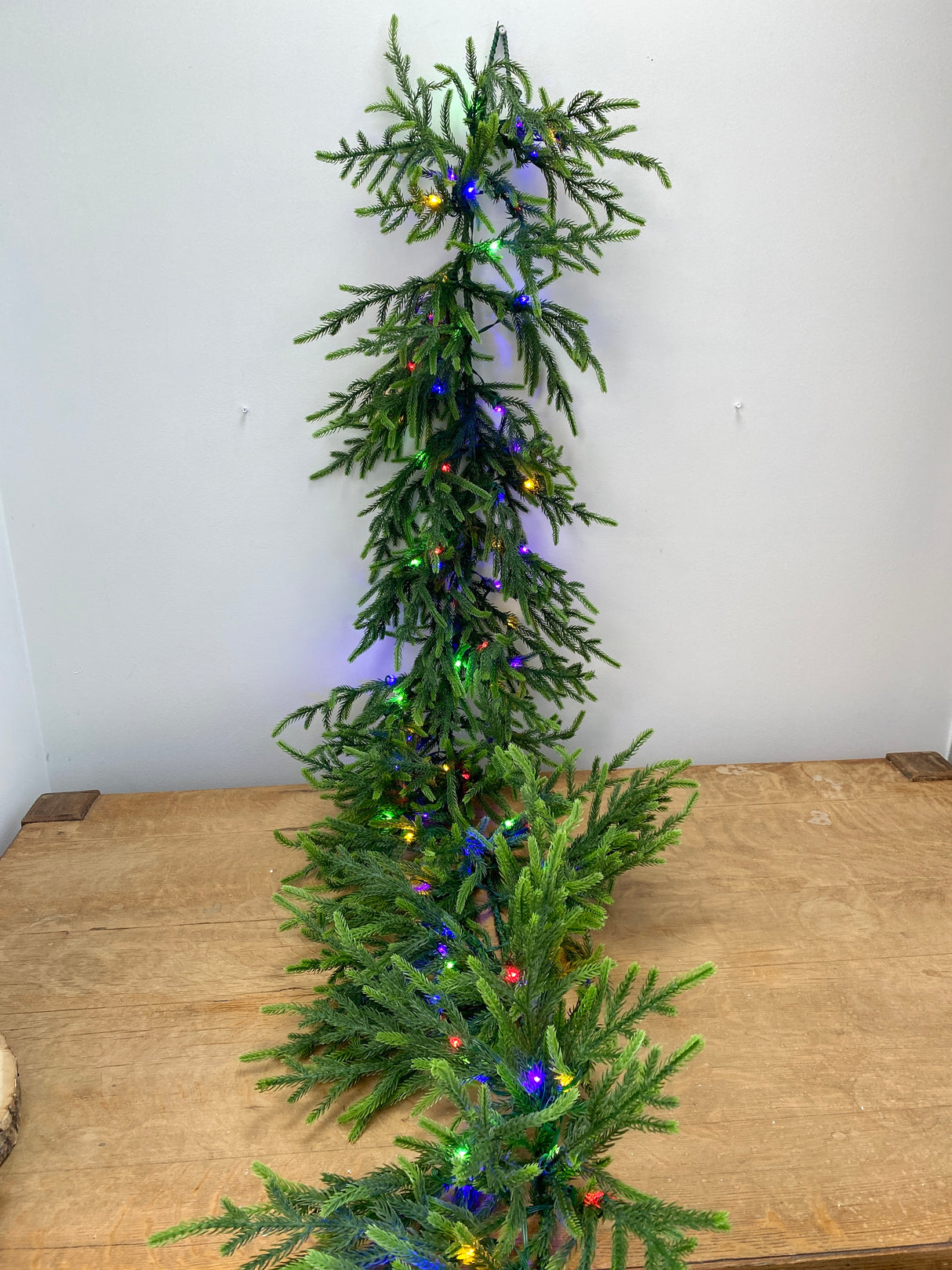 76” Green Oversized Norfolk Lighted Garland Multi & Warm