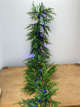 76” Green Oversized Norfolk Lighted Garland Multi & Warm