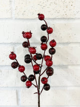 Red Burgundy Berry Spray