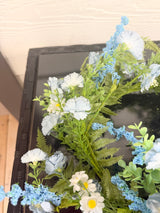 Mixed Flower Mini Blue Candle Ring