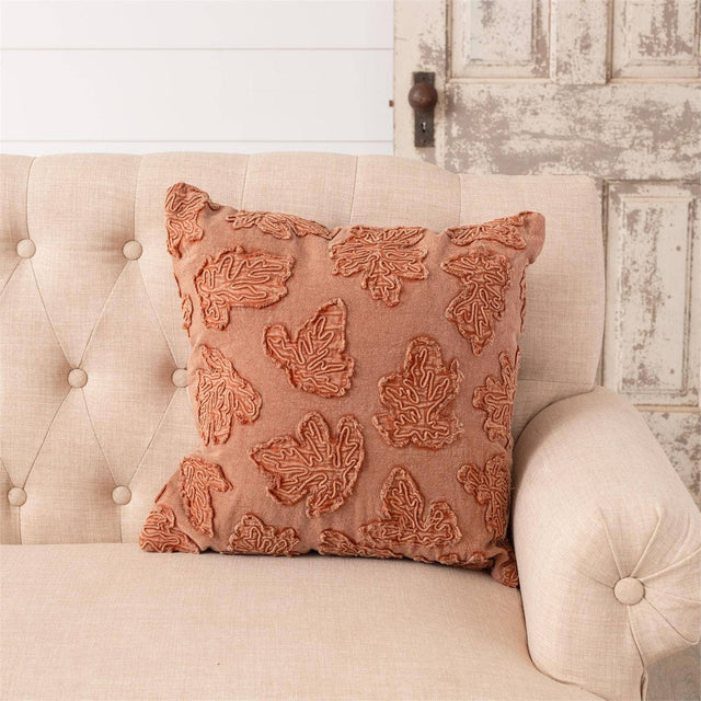 Stonewash Fall Leaves Pillow for Fall home decor from Magnolias Home Decor
