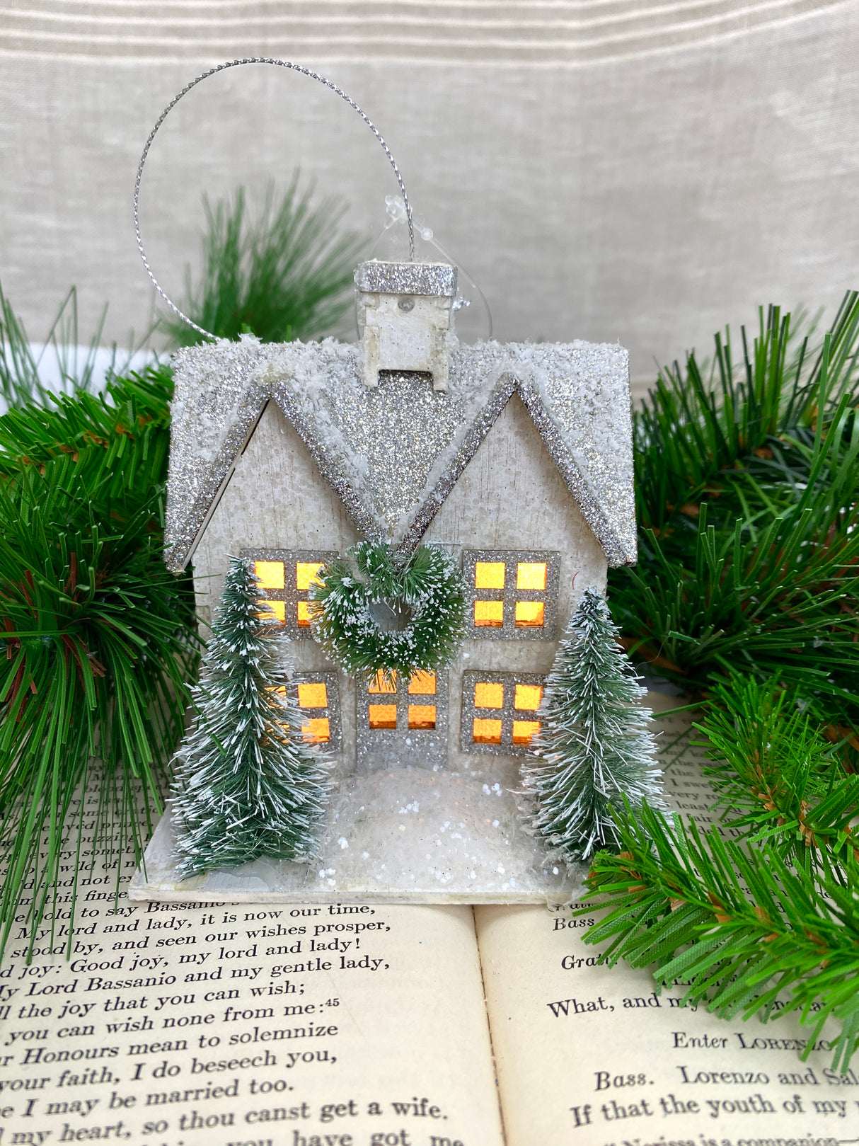 Welcome Home Lighted House Ornament