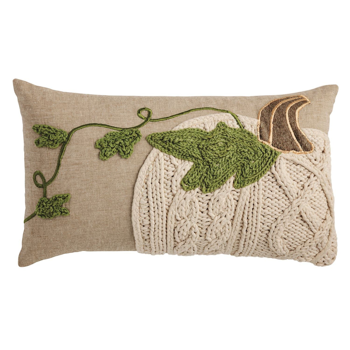 Lumbar Pumpkin Vine Pillow