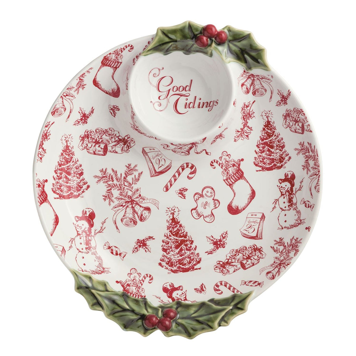 Good Tidings Toile Chip and Dip