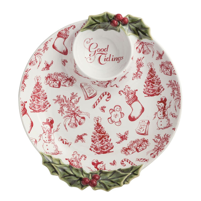 Good Tidings Toile Chip and Dip