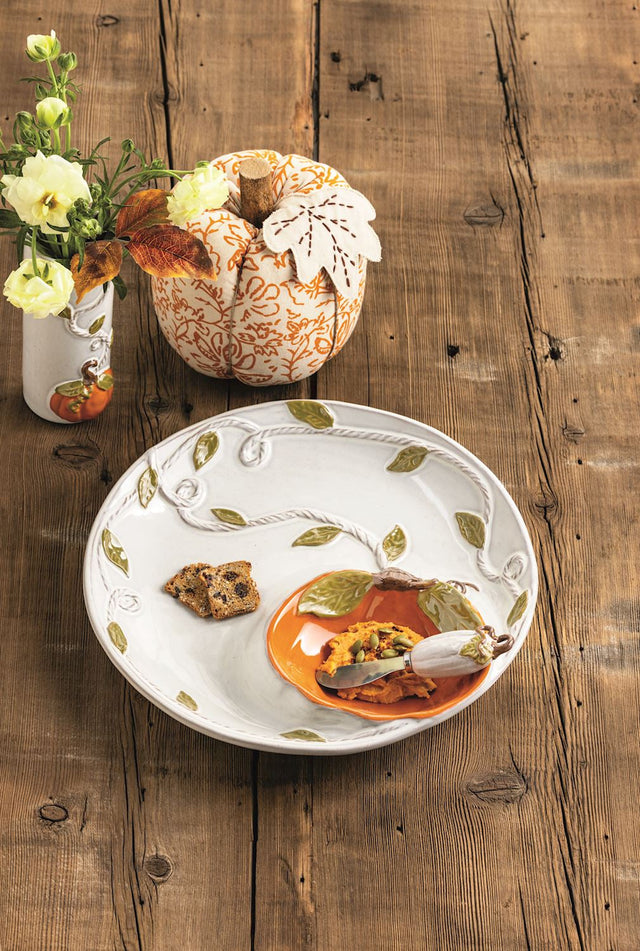 Pumpkin Vine Chip and Dip Server Set