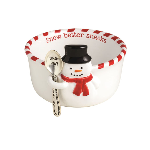 Snowman Tidbit and Spoon Set