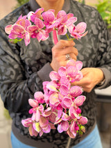 Real Touch Purple & Cream Orchid Spray